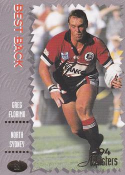 1994 Dynamic NSW Rugby League '94 Masters #53 Greg Florimo Front